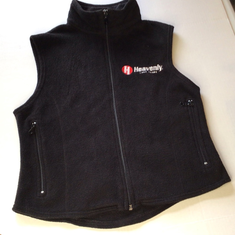 Lake Tahoe Heavenly Fleece vest, full zipper front, zips side pockets,UNISEX